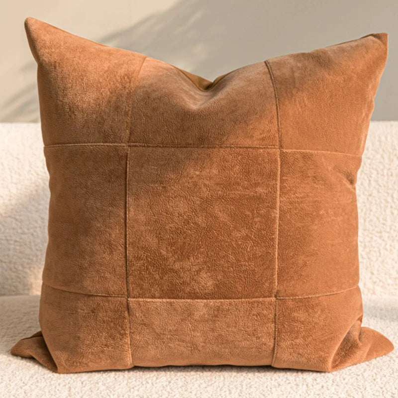 taies d'oreiller géométriques polyester doux moderne beige blanc maison hospitalière