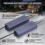 driver led étanche gris métallisé alimentation secteur 12v 24v éclairage extérieur