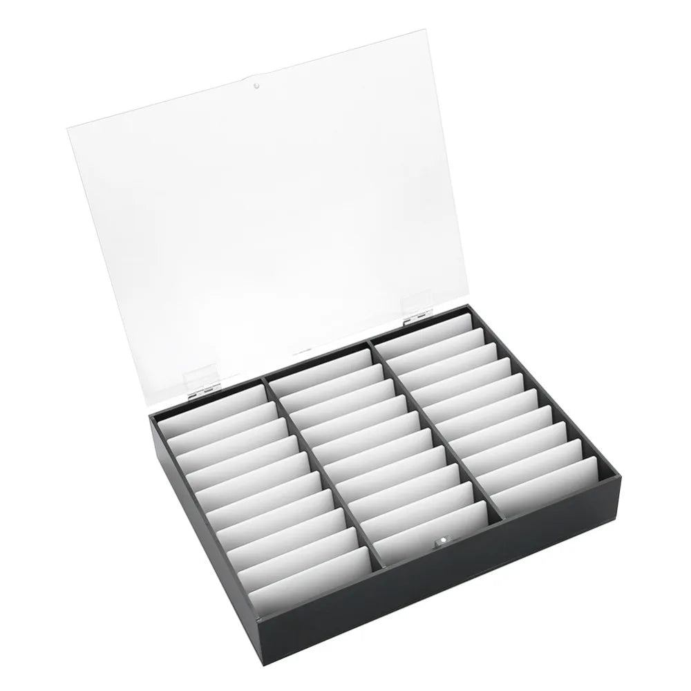 présentoir rangement faux ongles noir blanc compartiments organiser magasin store affaires étalage produits variés