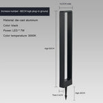 Lampe solaire moderne alliage d'aluminium led ip65 étanche noir minimaliste jardinextérieur