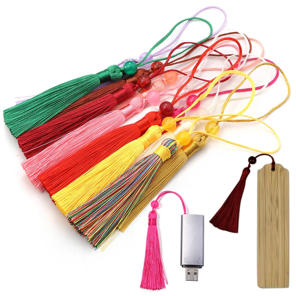 pompons multicolores texturés franges 12cm 5cm longueur traditionnels décoratifs 10pcs