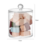 boîte rangement cosmétique transparente plastique cotons lingettes maquillage bijoux salle