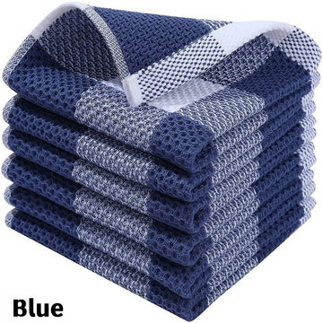 essuie tout coton gaufré carreaux noir blanc bleu marine absorbant cuisine maison moderne utilitaire