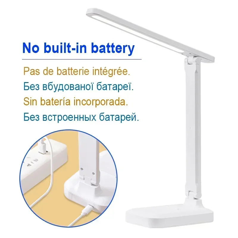 lampe led rechargeable blanc moderne interrupteur tactile charge usb chambre étudiante lecture