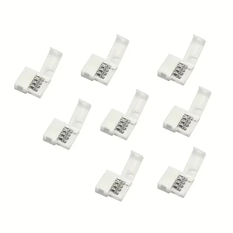 ruban led flexible blanc moderne clips fixation 10mm basse tension 3528 5050 rgb
