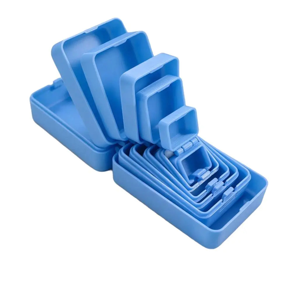 boîtes rangement bijoux violet bleu blanc modernes compartiments multiples plastique clips sécurisées