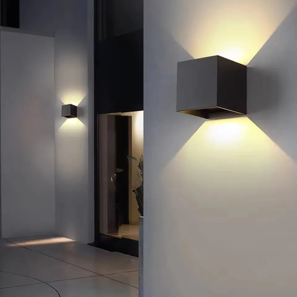 applique murale led noir blanc moderne minimaliste fixée mur contemporaine 12w dimmable 4000k