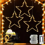Détail de l'étoile lumineuse LED blanc chaud