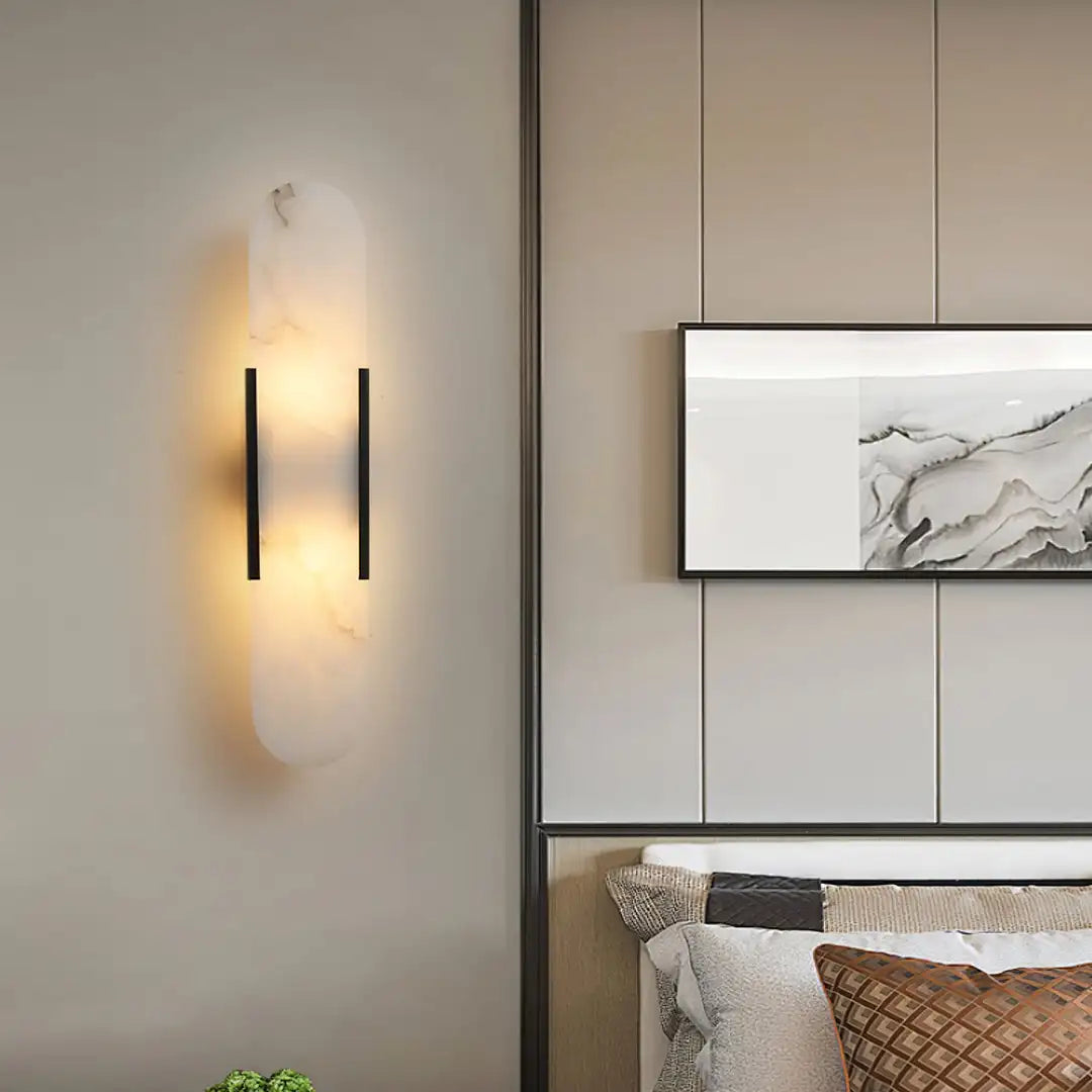 lampe murale moderne marbre blanc doré fixée mur éclairage quotidien halogène 220V 110V 249