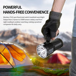lampe poche led rechargeable 13000 lumens ip68 étanche 584m portée camping