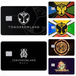 protection carte bancaire sticker logo tomorrowland music noir moderne minimaliste