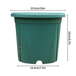 pots racines plastique moderne vertclair beige bleufoncé rayures grille drainage support hydroponie plantes
