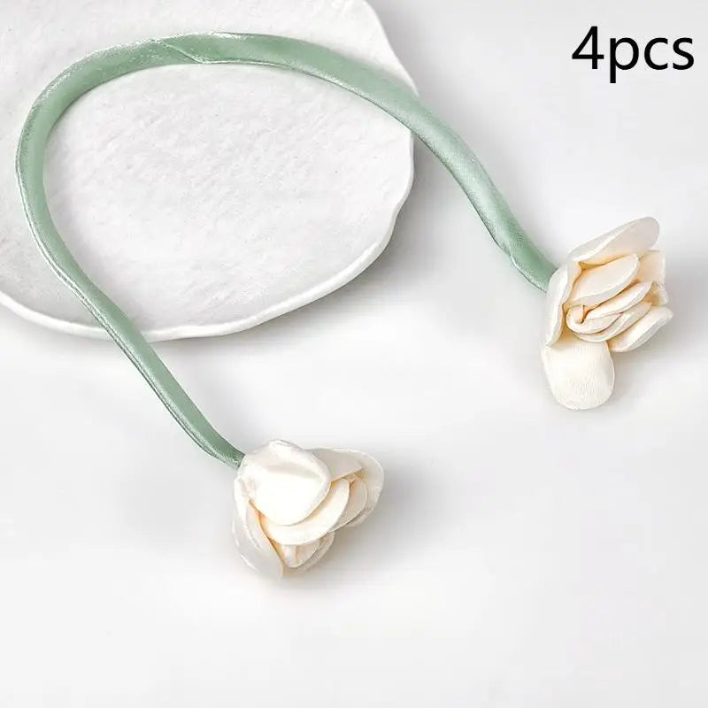 boucles rideau fleurs artificielles couleurs vives moderne adhésif inclusion rubans soutien
