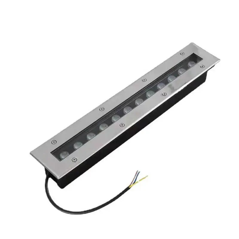 éclairage led souterrain moderne argenté noir ip68 24w 3000k 4000k 6000k aluminium flux2492000
