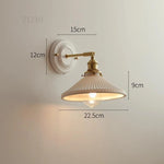 lampe murale classique blanc doré rayures verticales douille vis fixée ampoule câble moderne chambre
