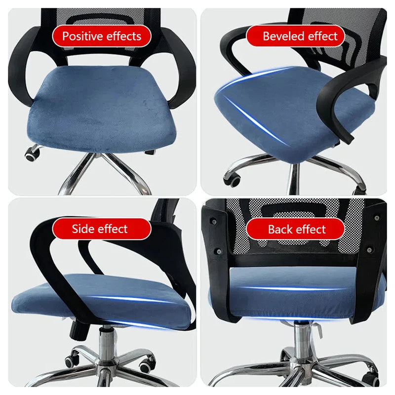 housse chaise bleu marine velours moderne adhésif lavable anti poussière elastic poly