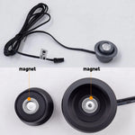 projecteur led rotatif spot aimants gris métallisé finition lisse 12v 1w 1m câble dupont