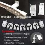 rideau glissière blanc moderne clips top clamping glissière flexible plastique 1m 2m 3m