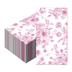 serviettes table papier jetables motif floral mariage décoration fête anniversaire classique