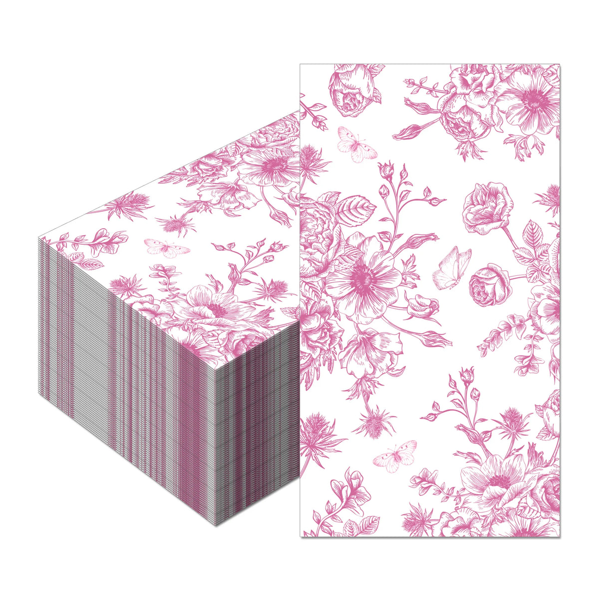 serviettes table papier jetables motif floral mariage décoration fête anniversaire classique