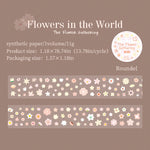 sticker décoratif fleurs multicolores adhésif papeterie scrapbooking enfantin journal craft art