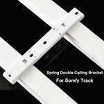rideau support ressort blanc moderne accessoire inoxydable fixations rails électriques
