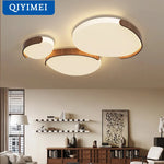 lampe moderne blanc bois naturel rond sans ombre semi encastré led dimmable