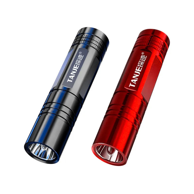 lampe torche rechargeable led puissante 10w noir bleu rouge exploration campingurgence
