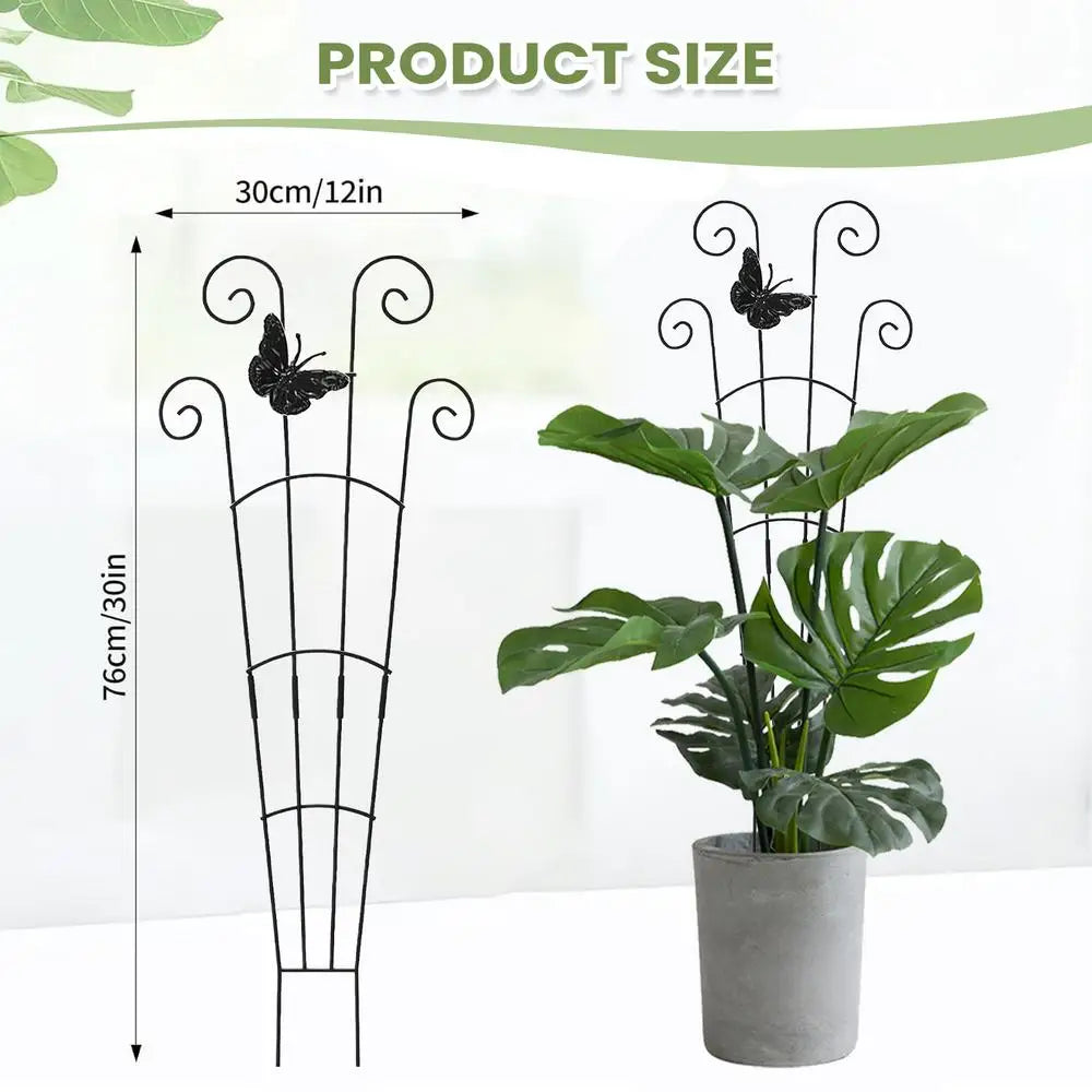 support plante grimpante art nouveau papillons noirs balcon jardin fleuri bricolage fixations invisiblesextérieurintérieur
