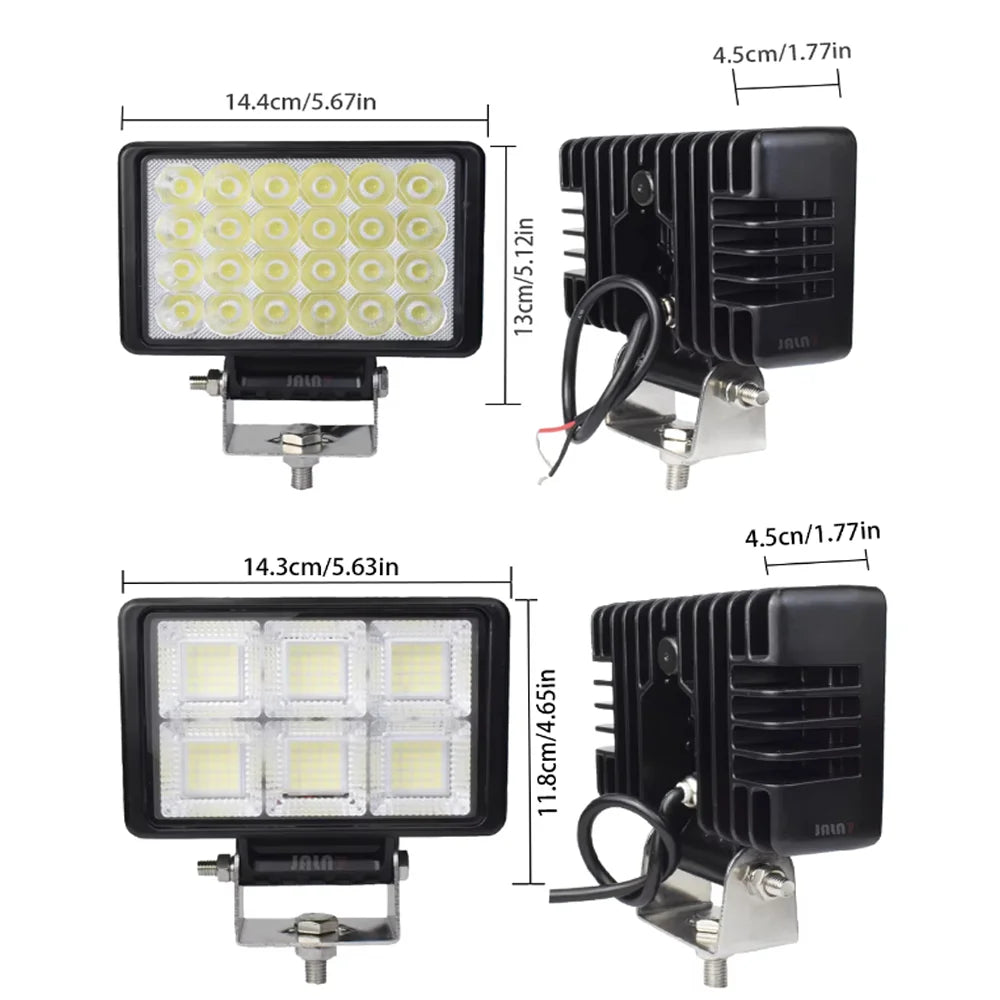 projecteurs led noirs modernes 150w 120w ip67 inondation vis fixés câbles éclairage travail