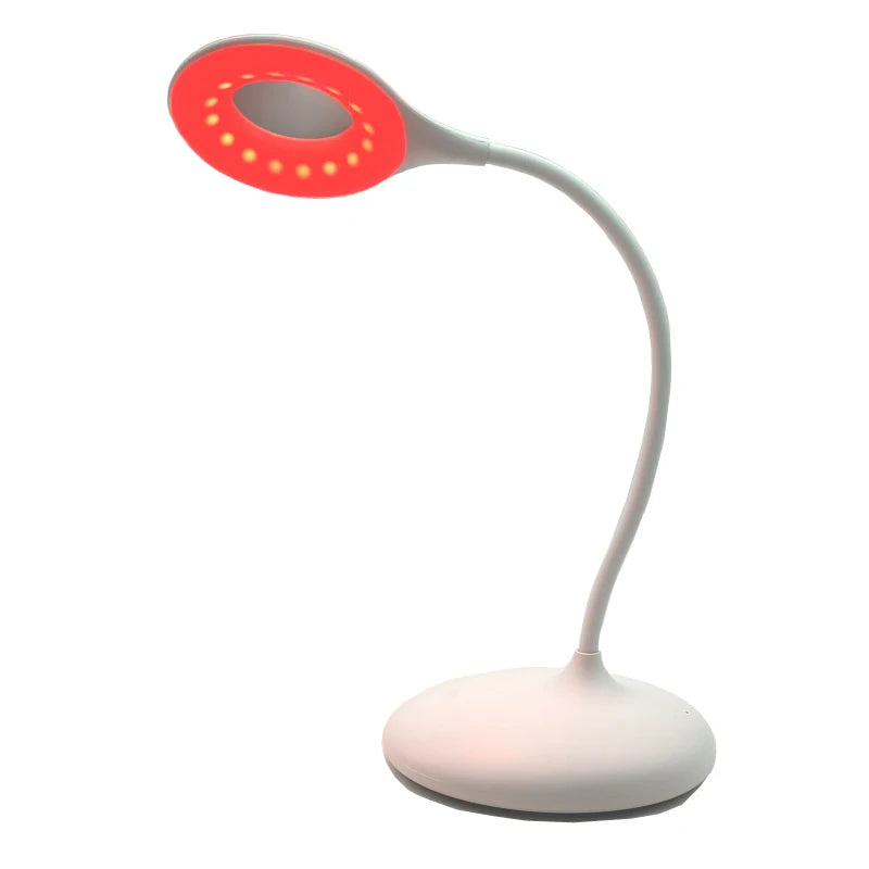 lampe table moderne blanc rouge led sans fil rechargeable touch control adjustable luminosité