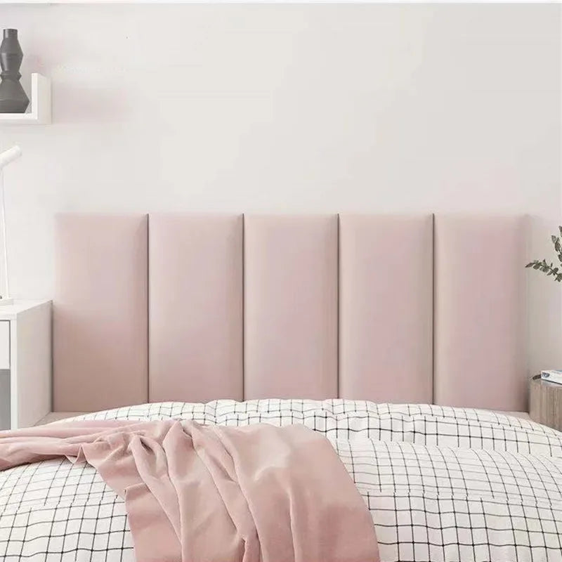 tête lit moderne rectangle stickers adhésifs 20x40cm 20x50cm bleu clair rose pâle