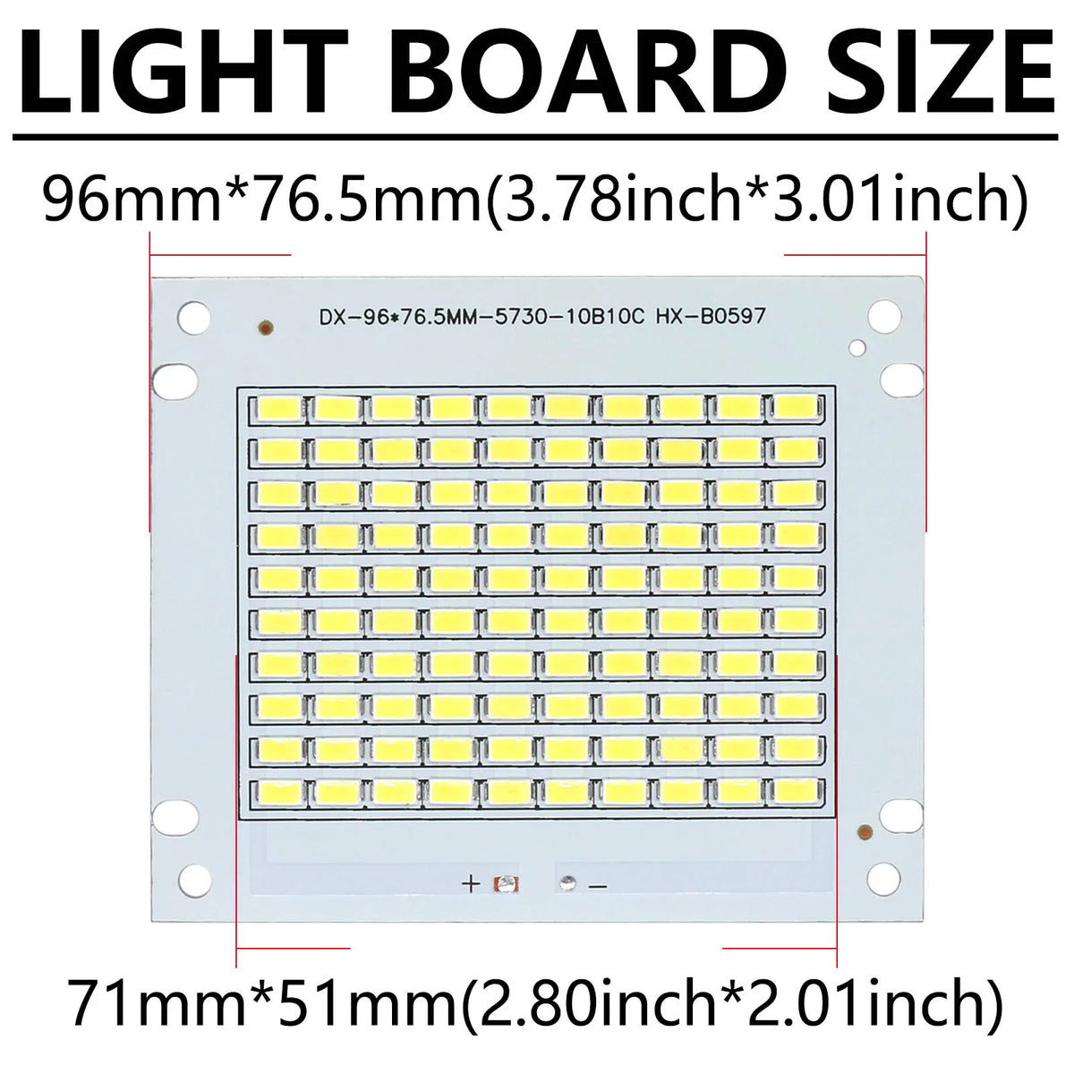 Panneau LED 50W blanc froid 6500K 5000LM 96x76.5mm matrice diodes moderne