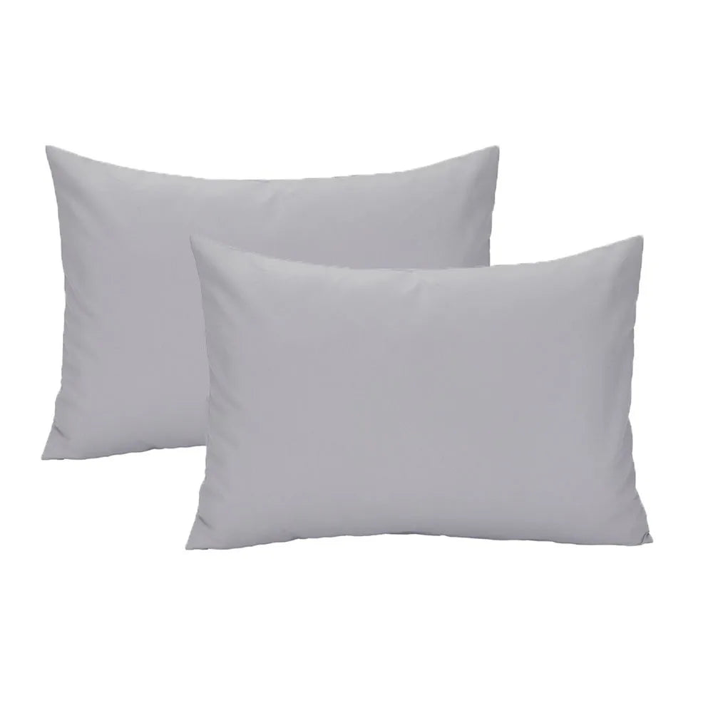 taies d'oreiller polyester coton motif uni bleu marine orange gris moderne fixations pack coussins