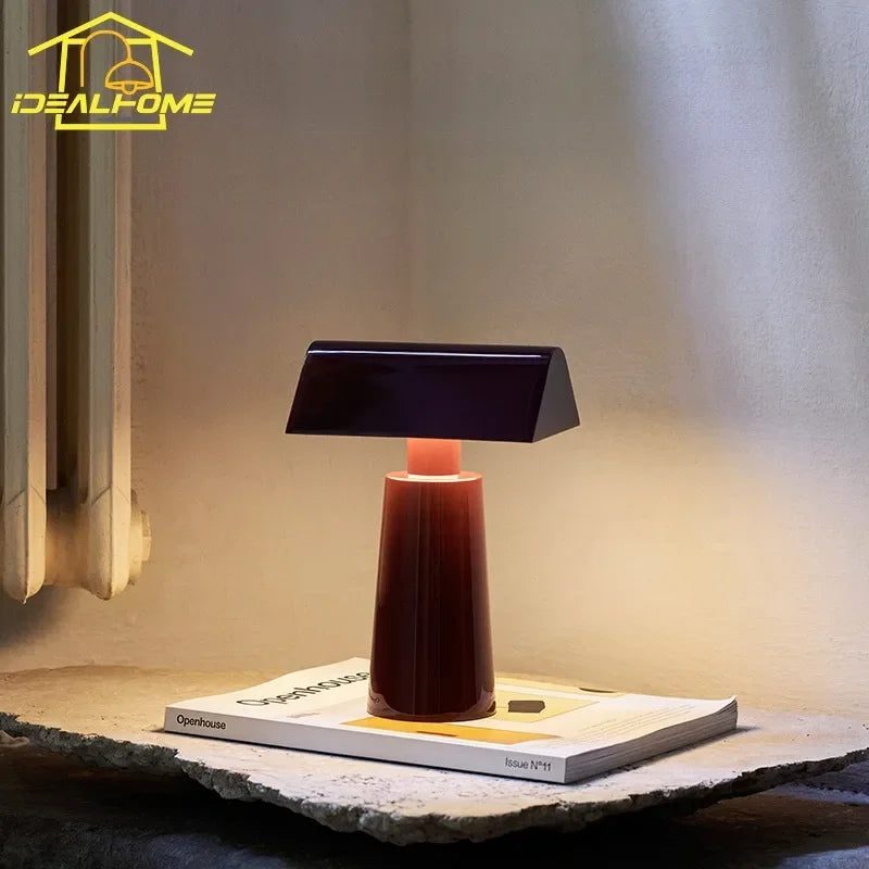 lampe table rechargeable sans fil certification ccc flux lumineux moderne rouge abs