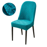 housse chaise extensible jacquard gris moderne fauteuil salle manger banquet