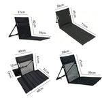 chaise pliable moderne portable clips sac rangement beige noir extérieur camping plage