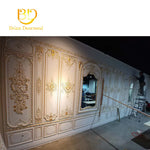 panneau mural décoration maison doré argenté floral baroque durable facile résistant eau