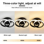 Lampe LED moderne minimaliste blanc noir acrylique fer métal plafonnier éclairage quotidien flux lumineux