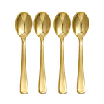 vaisselle jetable dorée moderne serviettes blanches motifs points fourchettes couteaux cuillères gobelets festives or