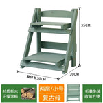 étagère pliable bois trois niveaux brun foncé moderne rustique visagementère pliable bois trois niveaux