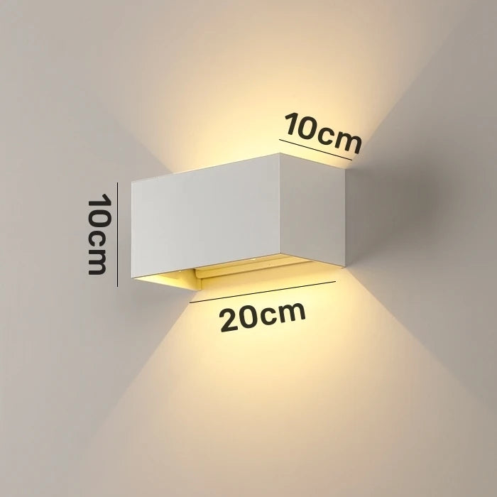 applique murale led motion sensor extérieure ip65 contemporaine 6000k 4000k 3000k đen trắng