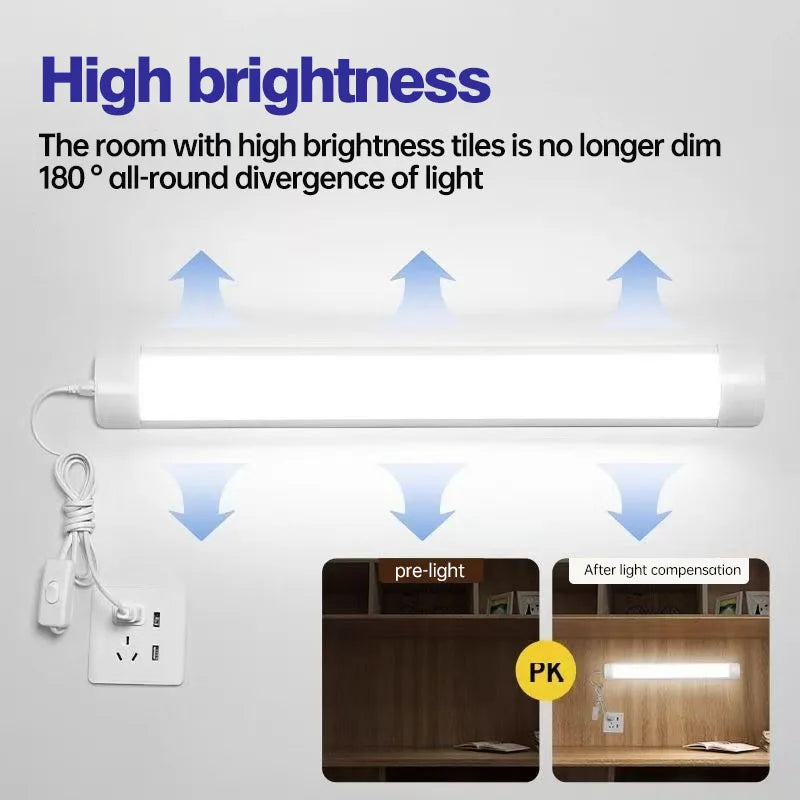 lampe murale led blanc moderne câble double face adhésive chambre cuisine