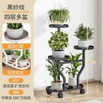 support plantes métal moderne niveaux noir blanc doré vis fixations