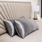 taie d'oreiller satin rose clair housse coussin moderne cheveux beauté sommeil nuit