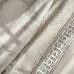 rideau jacquard beige clair motifs géométriques opacité classique polyester coton