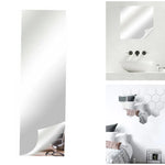 miroir auto adhésif blanc moderne acrylique décoration murale fond maison 200cm 50cm