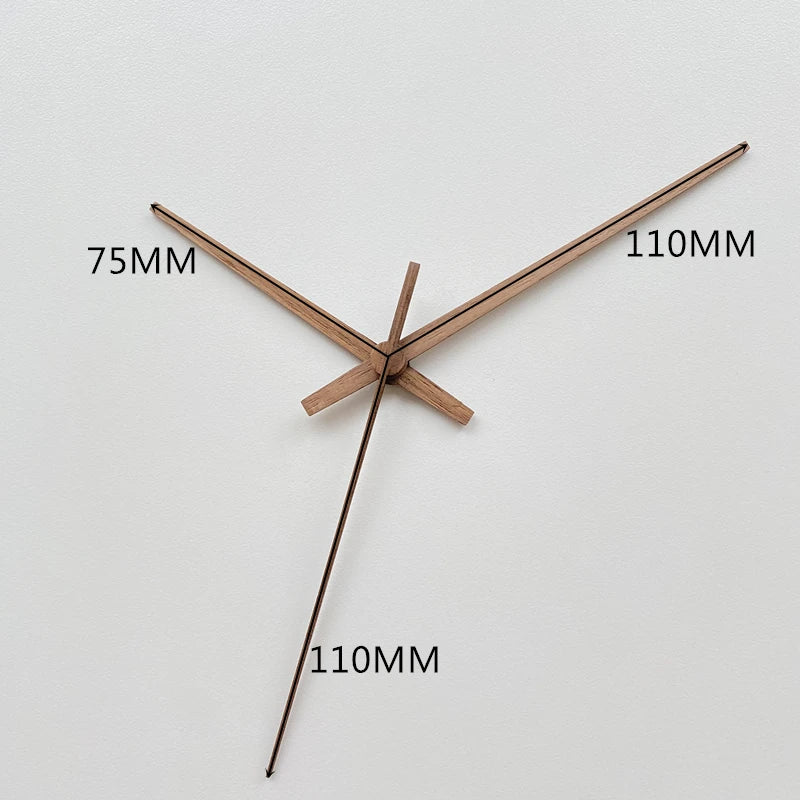 horloge murale aiguille bois moderne marron clair minimaliste quartz remplacement aiguilles montre