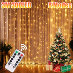 rideau lumineux led multicolore blanc points modernes télécommande usb noël chambre vacances