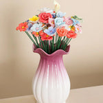 décoration intérieure bouquets artificiels fleurs céramique couleurs variées moderne saint valentin anniversaire mariage